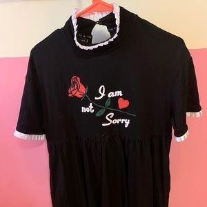 Lazy oaf I’m not sorry dress